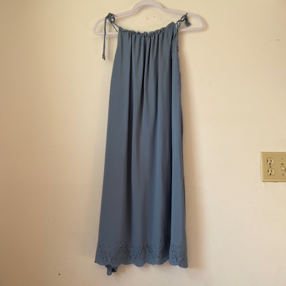 Hale Bob Large Light Blue Eyelet Detail Dress - Picture 4 of 10